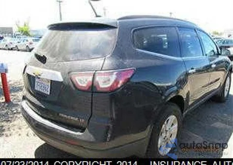 2014 Chevrolet Traverse Lt из США, поврежденный, VIN 1GNKVGKD7EJ347787